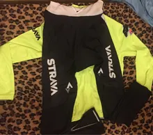 2020 Strava Jersey Ciclismo hombres conjunto de manga larga bicicleta MTB Ropa de traje de Ropa de Hombre Ropa de bicicleta 20D GEL pantalones de babero