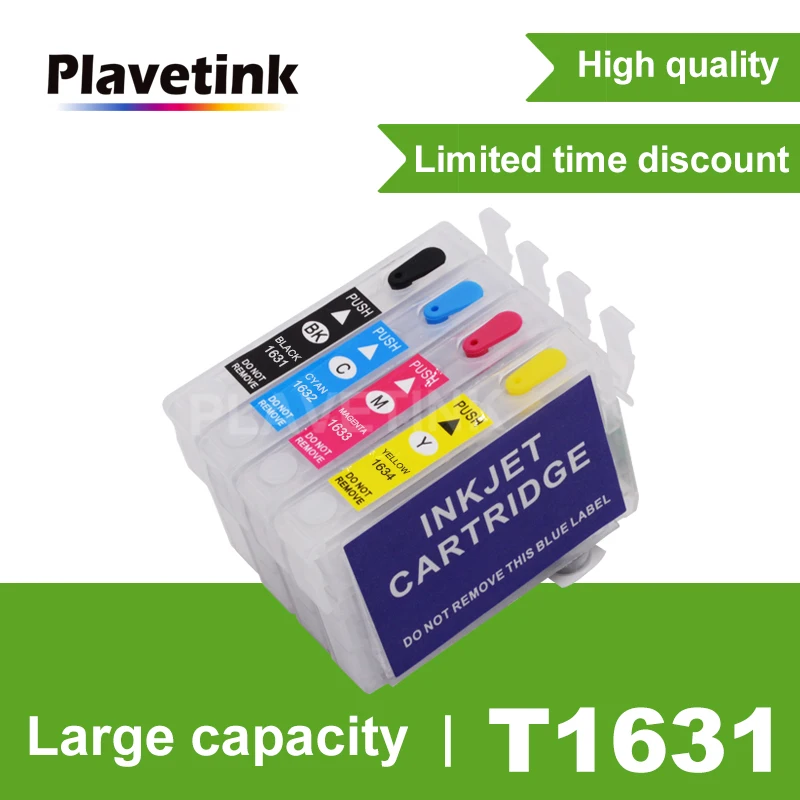 Чернильный картридж Plavetink T1621 T1631 T16 для принтера Epson анализатор WF 2010 Вт 2510WF 2520NF 2530WF