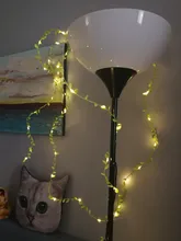 Tiny leaf garland fairy light decor LED Copper Wire string lights for Wedding forest