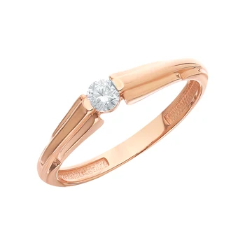 

Gold ring with diamonds sunlight sample 585