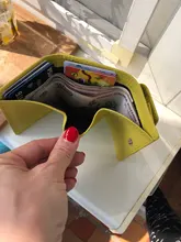 Monederos de cuero genuino para mujer, carteras de piel de vaca, monedero pequeño Rfid, tarjetero, Mini bolsa de dinero, bolso de mano portátil, novedad