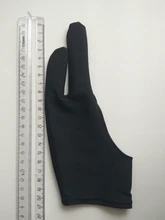 Guante de artista antiincrustante para dibujar, guante de escritura de tableta Digital de pintura de 2 dedos negro para estudiantes de arte amante de las Artes