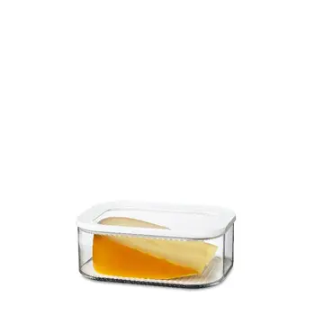 

MEPAL kitchen pot Modula with inner tray ideal for storing cheese in the fridge. Transparent and with window on lid pa