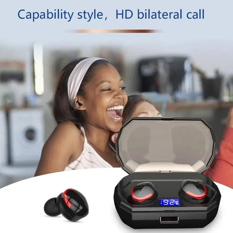 30PCS TWS R10 Bluetooth 5.0 Wireless Earphones LED Display Headsets HiFi Sport Earbuds with Digital Charging Case