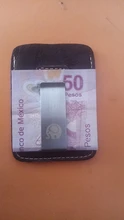 Clip de dinero de cuero genuino para hombre, tarjetero de Metal delgado para billetes, pinzas para dinero, soporte delgado para billetera, barato, nuevo