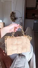 Bolso de hombro de ante esmerilado con cadena de Metal grueso para mujer, bandolera cuadrada tejida suave, bolso elegante de alta calidad