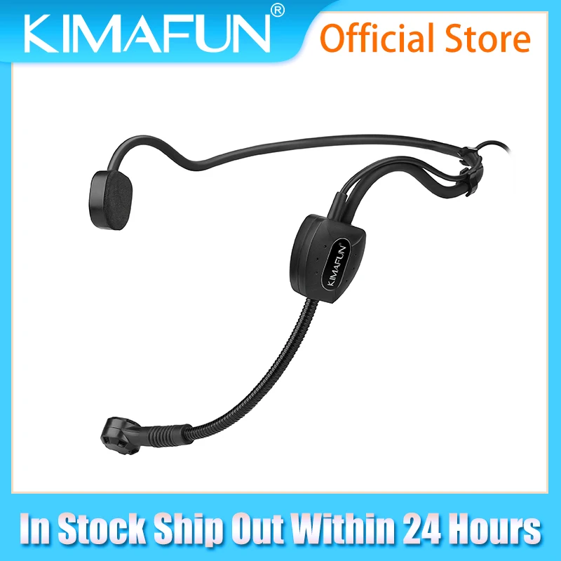 KIMAFUN Black Headset Mic Unidirectional Condenser Microphone For