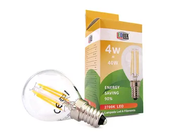 

Stock 4 wire Led lamps with filament E14 G45 4W 360 degree warm white 2700K bulb globe small ball