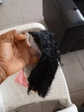 MalaikaDeep-pelucas de cabello humano rizado con encaje Frontal, 13x4, ondas profundas, Bob corto, brasileño, Wig180 %