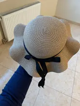 Sombrero de paja para niña y niño, gorra de paja ondulada decorada con cinta negra, Sombrero de Panamá, gorro de Sol para niño, sombreros de playa para bebé