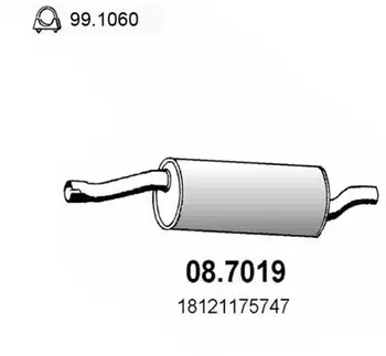 

Rear muffler Bmw 520/6 81 ASSO 087019