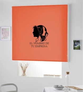 

Blind Iroa with themed and company name/Hairdresser Unisex ROLLER BLINDS TRANSLUCENT! (ORANGE 100X175)