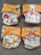 Mordedor venta al por mayor 4 unids/set bebé lavable pañales de tela café cubierta de pañal ajustable & reutilizable pañales de bolsillo envío gratis