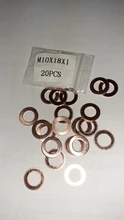 Gasket-Ring Sealing-Washer Flat-Seal Copper-Crush Brass M4 M16 DIN7603 M5 M8 Red M26