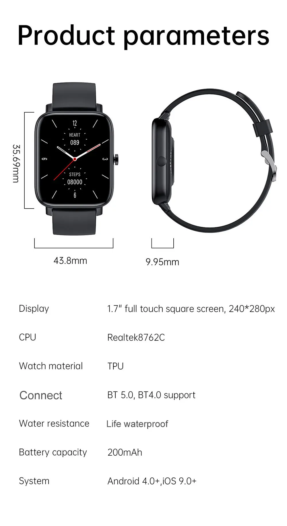 CHYCET Smart Watch Men 2022 Smartwatch Women Heart Rate Sleep Monitor Watches Sports Fitness Tracker Colok For Android IOS PK P8