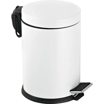 

Foreca White Color Stainless Pedal Garbage Bucket White 5 Lt