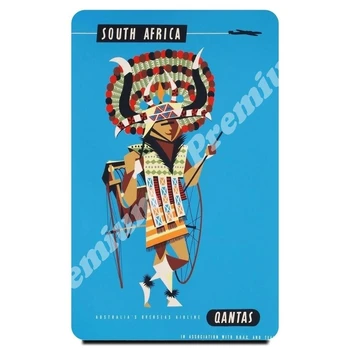 

South Africa souvenir magnet vintage tourist poster