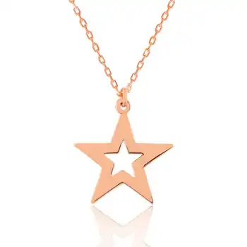 

925 sterling Silver Star Women 'S Necklace
