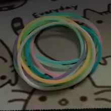 Pulseras luminosas de noche de silicona, 10 Uds.