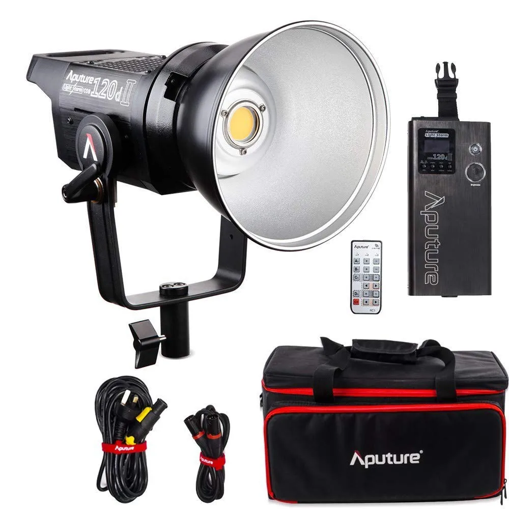 Aputure LS C120d 120D II дневной свет 180 Вт светодиодный V-Mount Видео свет+ Крепление прожектора с линзой Френеля 2x+ свет купол II студийный светодиодный свет