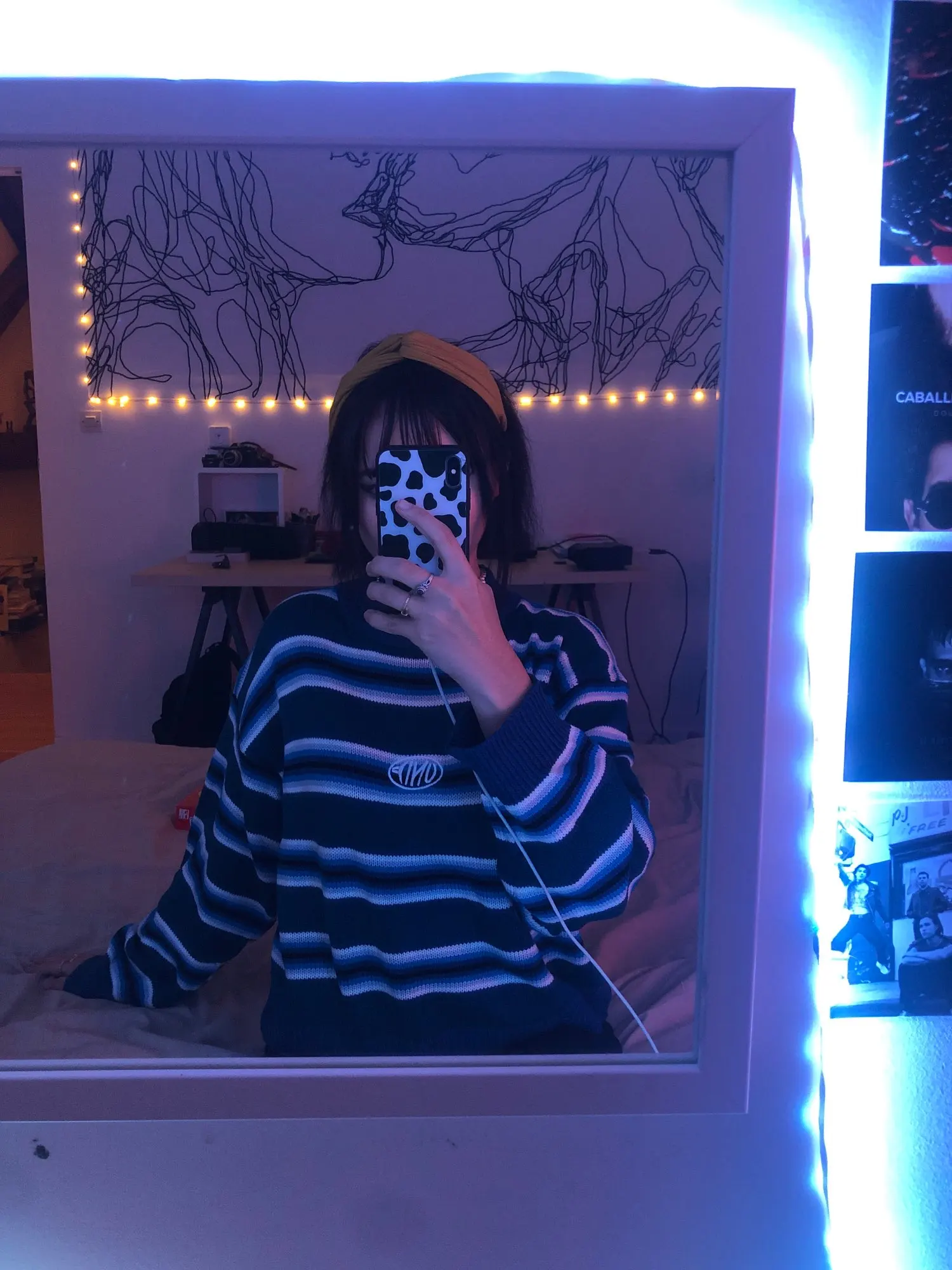 E-girl Striped pullover with loose sleeves photo review