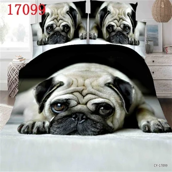 

Cute Bulldog Print Comforter Cover Set Queen Size Duvet Cover 2 Pillowcases 1 Duvet Cover 3 Piece Bedding Set