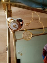 Chupete y chupete para bebé con 26 letras, sin BPA, de silicona, pezón infantil, dorado, ostentoso, Dummy Soother