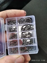 Fly Fishing Hook Worm Jig-Hole-Pesca High-Carbon-Steel Barbed-3 Pond 10-Series 100pcs/Box