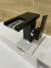 Faucet Sink-Tap Led-Waterfall Bathroom-Basin Hot-Water-Mixer Single-Handle Color Cold