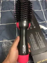 Cepillo secador de pelo 3 en 1, cepillo caliente de un paso, voluminizador, Alisador, rizador, secador de pelo