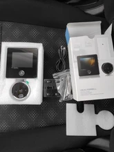 KAK-Timbre electrónico con pantalla LCD para puerta, campana con cámara de grabación, visor digital de 2,8, mirilla inteligente