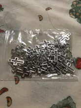 40 Uds encantadores dijes huecos de Cruz 17x10mm colgantes antiguos de Color plateado DIYCrafts haciendo hallazgos joyería tibetana hecha a mano