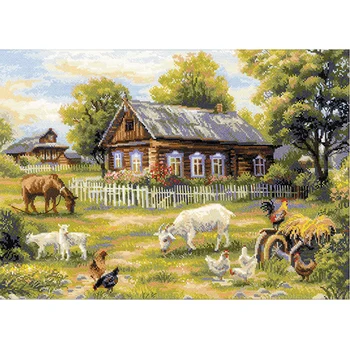 

1501 set for embroidery Riolis 'rustic half day', 50*35 cm