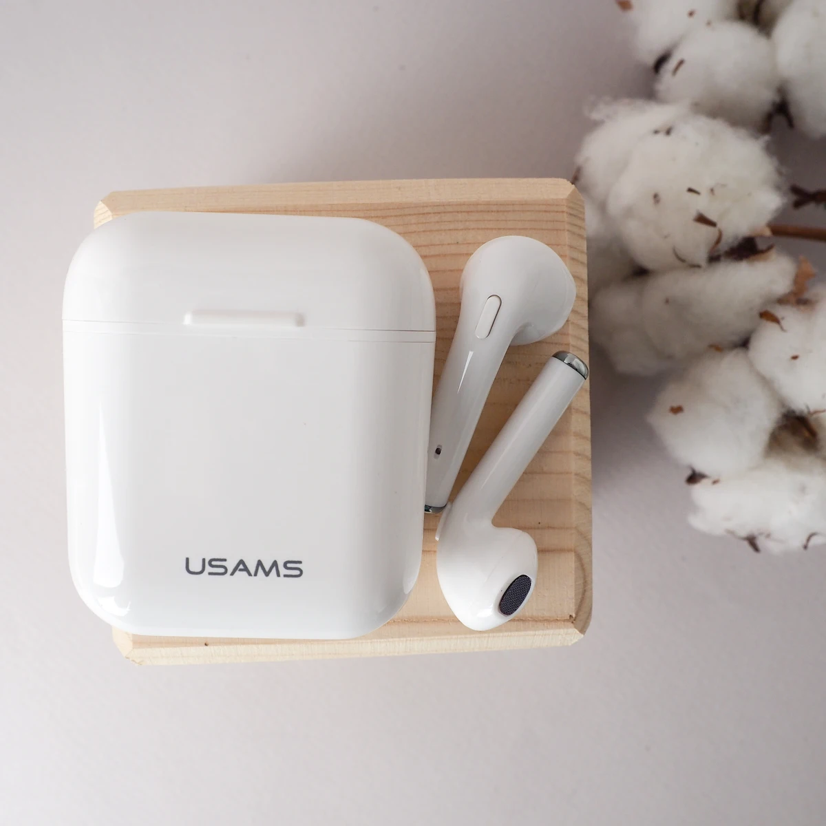 Беспроводные наушники TWS USAMS LC F10 bluetooth 5.0(Белый