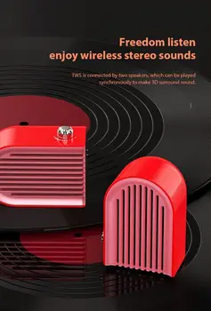 

Speakers Bluetooth 5.0 TWS Stereo 5W x 2 Vintage red