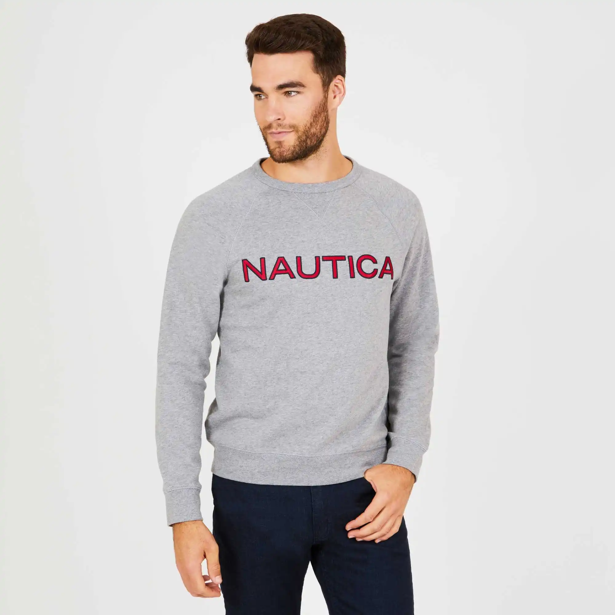 Nautica Джерси Мужской нагрудный логотип хлопок серый K83171.0ZA