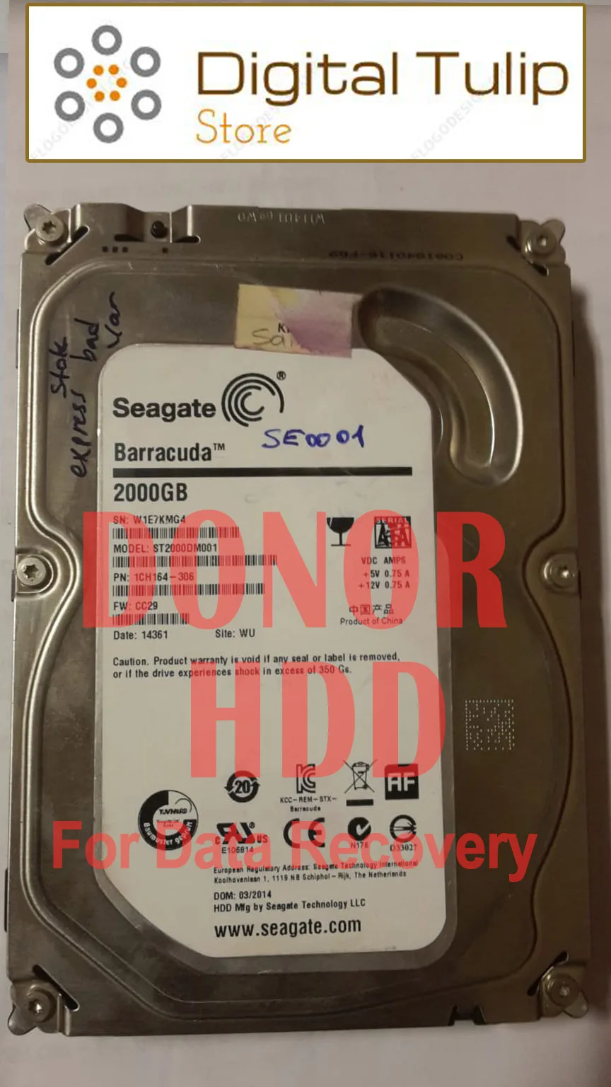 Жесткий диск ST3500418AS 9SL112-515 CC44 9vmcwxfx 500 Гб Preamp 59 04 Seagate HDD для восстановления данных |