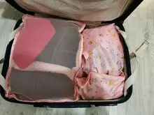 7 unids/set de embalaje de equipaje, organizador de viaje, bolsas de almacenamiento de ropa impermeables, bolsa de malla, accesorios de viaje