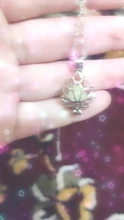 Colgante con forma de flor de loto para mujer, luminoso, luminoso, Luna oscura, collar para mujer, Yoga, oración, joyería de budismo