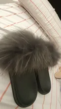 Slippers Shoes Flip Flop Raccoon-Fur Fur Slides Sandals Woman Amazing Furry Fluffy Flat