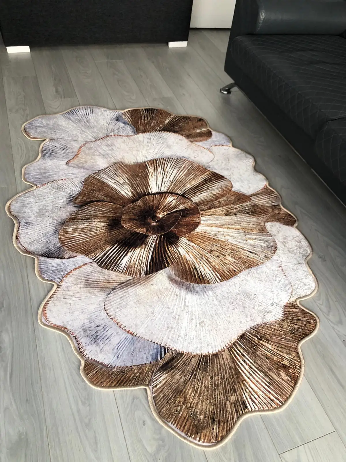 Laser-Cut Stain resistant Living Room Rug Faux Leather Non-Slip Base Easy To Clean Special Cut Premium Series Design Carpet | Дом и сад