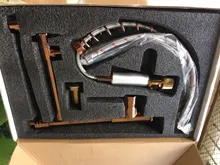 Sink Faucet Kitchen-Spring Tap Pull-Down-Spout Cold-Bath-Mixer Rose-Gold-Color Free-Rotation