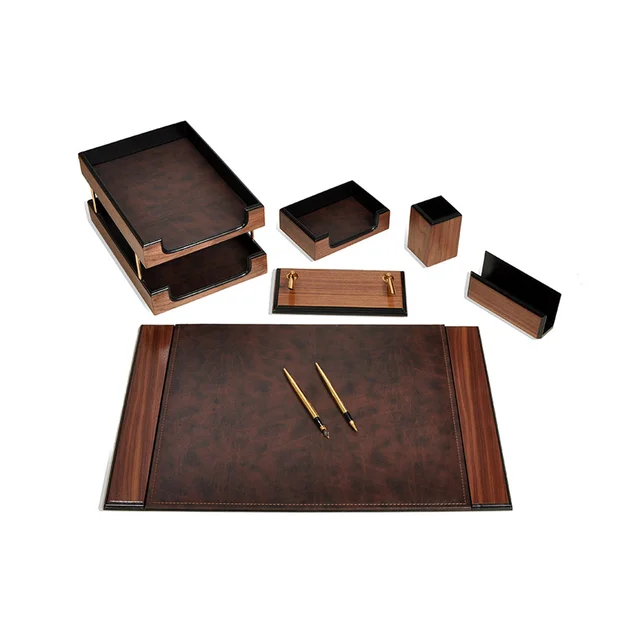 Luxury Wooden Prestige Classical Desk Set 8 Pieces Desk Organizer Office Organizer Office Accessories Desk Pad Pen Case Holder Desk Set Aliexpress