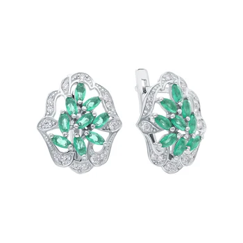 

Silver earrings with cubic zirconia sunlight sample 925