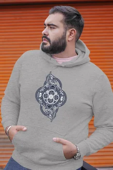 

Angemiel Wear Cosmic Pattern Dragon Gray Men 'S Hooded Sweatshirt