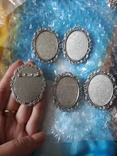 Nueva moda 5 uds 30x40mm tamaño Interior antiguo bronce dorado plata colores negros broche perforado estilo Base colgante