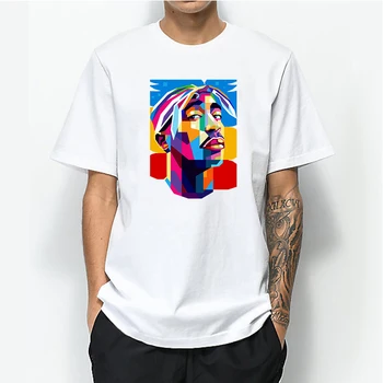 

2020 Men Print Tupac 2pac T-shirt Short Sleeve O-Neck 100% Cotton Tshirt Hip Hop Swag Harajuku Streetwear T Shirt Clothing Tops