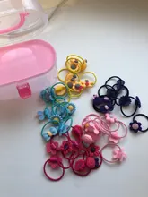 40 unids/lote pelo accesorios caja de regalo elástico para el pelo flor pelo Clip arcos nuevo diadema lindo cintas para los niños