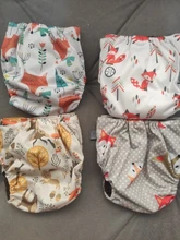 Mordedor venta al por mayor 4 unids/set bebé lavable pañales de tela café cubierta de pañal ajustable & reutilizable pañales de bolsillo envío gratis