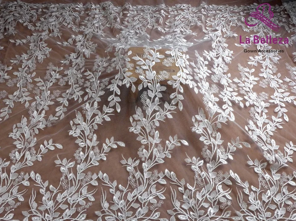 Super La Belleza новая кружевная ткань с вышивкой, очень красивая Высококачественная кружевная ткань для свадебного платья, 1 ярд
